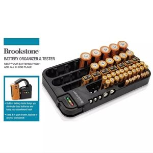 Unopened Brookstone Battery Organizer and Tester